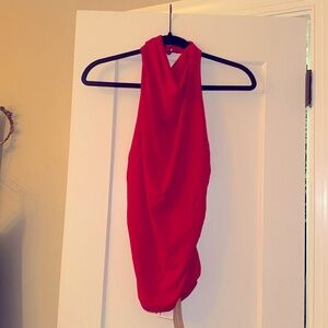 Brand NWT, Reformation Enzo Knitted Top
in Lipstick